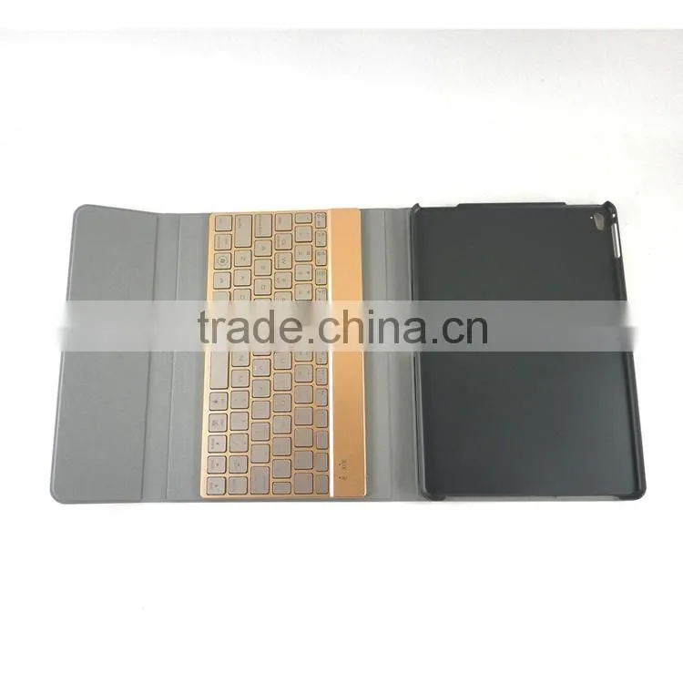 wholesale Intelligent induction switch ultra-thin aluminum bluetooth keyboard for ipad air leather cases