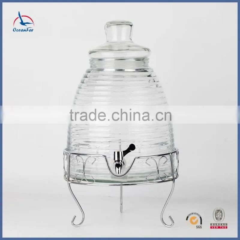 High Quality Glass Dispenser Glass Jar with Tap