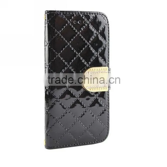Small Fragrant Wind Leather wallet case with shoulder strap for iphone 6