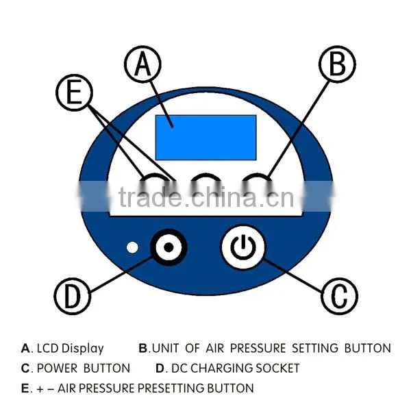 DC small electric tire pump for bike