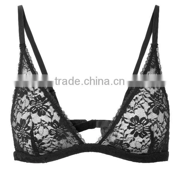 Hot sell comfy lace bra wireless unlined lace bralette