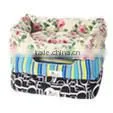 Portable leopard print pet house cat dog bed