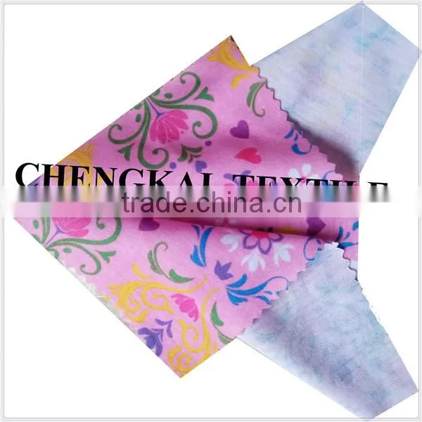 Wholesale alibaba knitting print spun polyester fabric for dress