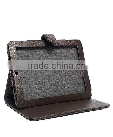 Leather Flannel case for Ipad