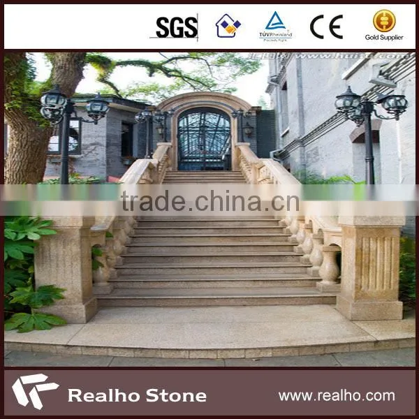 sunny beige yellow modern outdoor granite stair treads