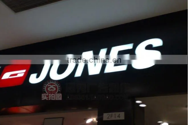 High Brightness Front Illuminated LED Acrylic Signage with Metal Side