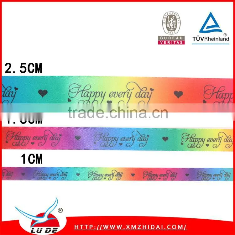 New design thermal transfer ribbon /Heat Transfer Printing Satin Ribbon decorate Christmas Day