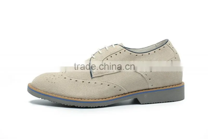 High class height increasing suede leather soccer shoe/shoes on sale/mens italian shoes