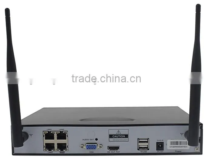 Plug n play IR Dome wifi ip camera 4 channel Wireless nvr kit