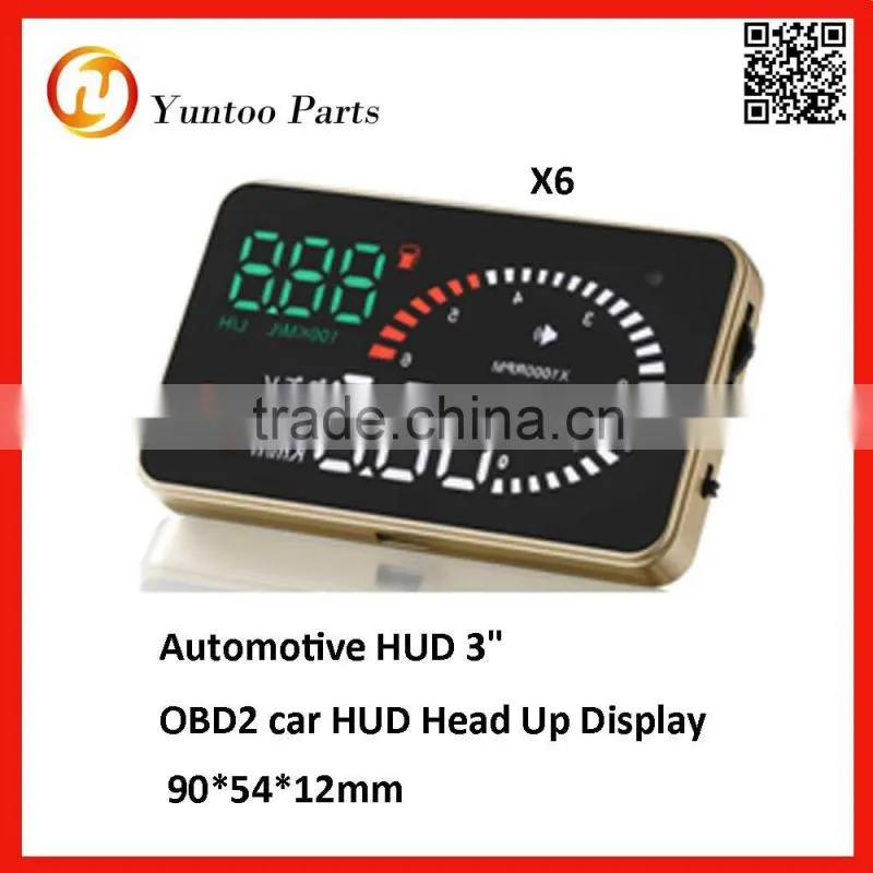 multi-function GPS OBD2 car HUD Head Up Display 2.0" with 5 of alarm to reminding