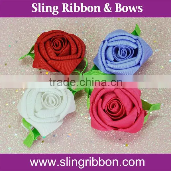Wholesale New Arrival Grosgrain Ribbon Flowers For Garment Accessories