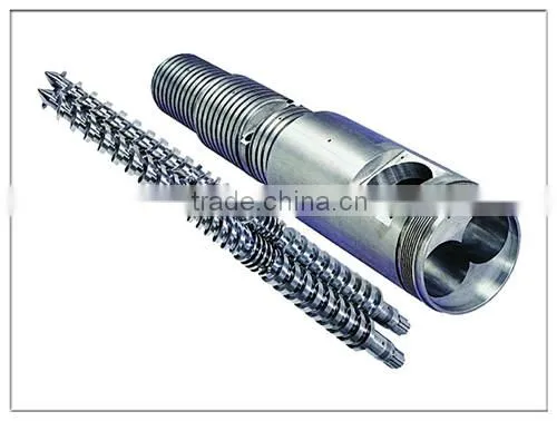 High productivity twin screw and barrel /conical twin screw and cylinder for extrusion line