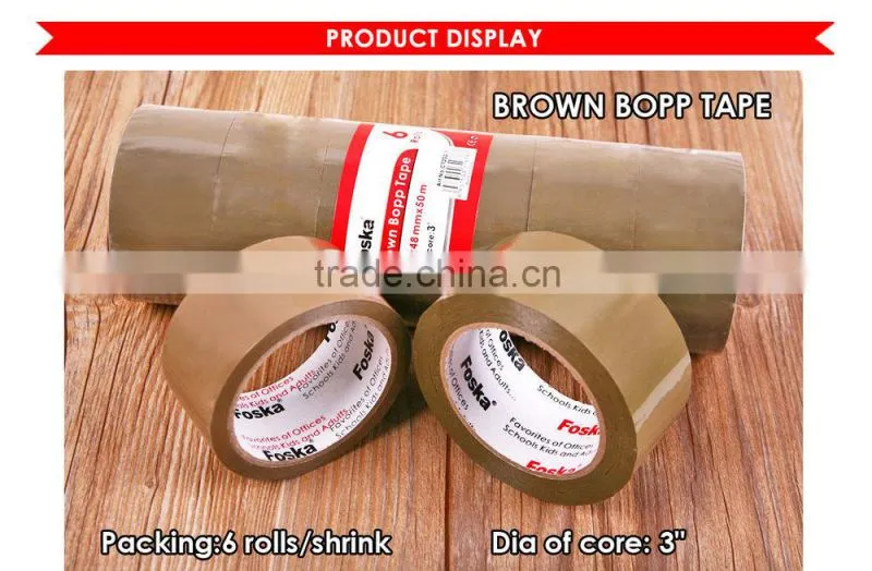 Hot Sale Brown Adhesive BOPP Tape for Packing