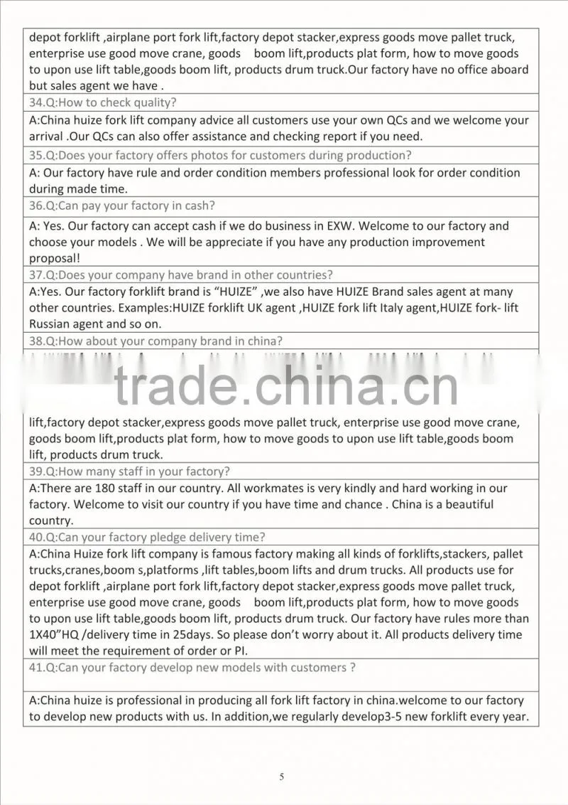 7-made in china Full electric clamping and flipping paper truck