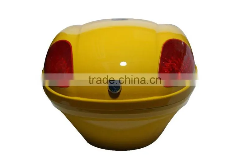 Good Material Yellow Motorcycle Rear Box Top Box Motorcycle Tail Box
