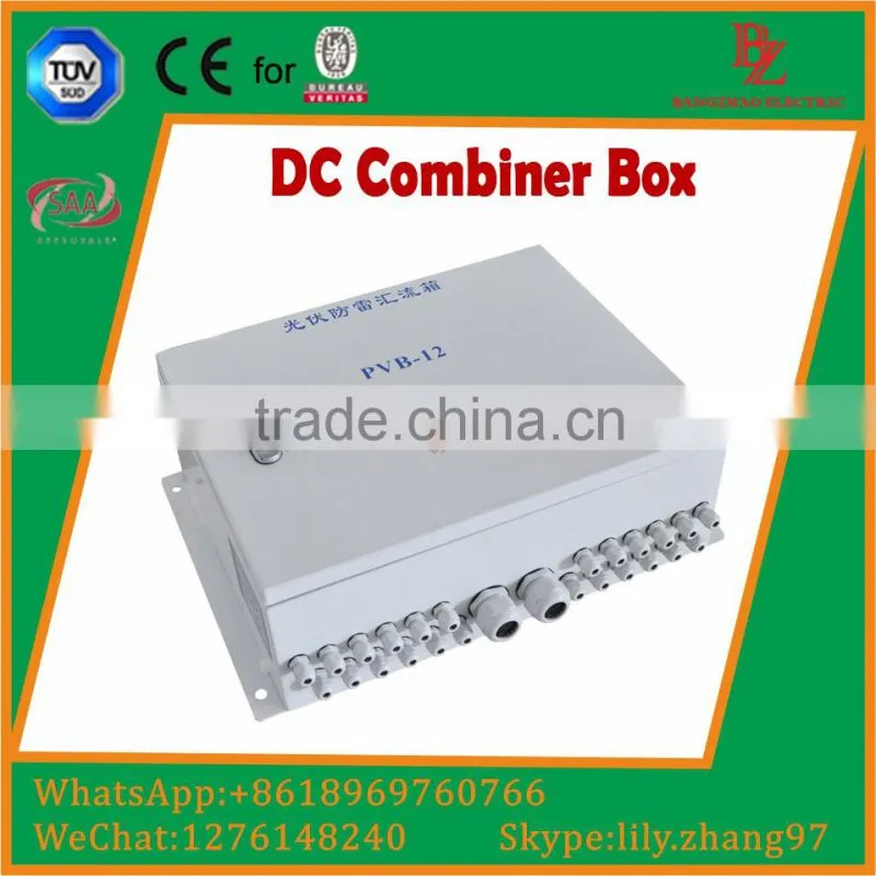 10 strings solar input 1000V DC High voltage Solar Array Combiner Box