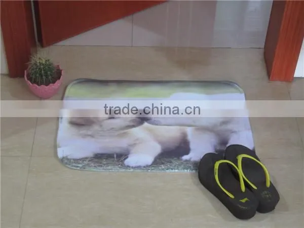Anti-slip 100% polyester waterproof cheap printed stone mini door mat