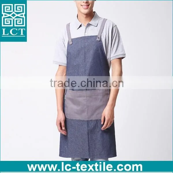 Custom made Australia urban chef style denim apron with pockets