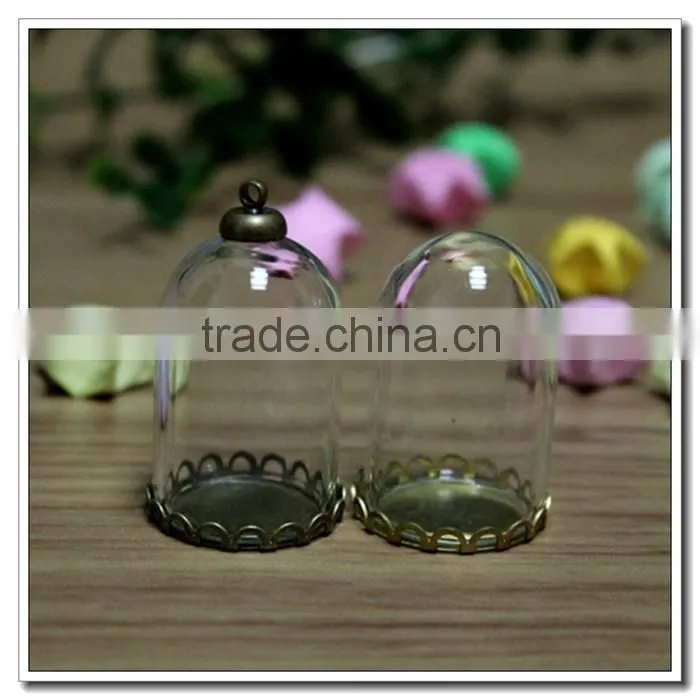 Mini cover crystal , with or without a Hole on the top bottle dome case DIY ITEMS || wholesale clear optical glass ball lens