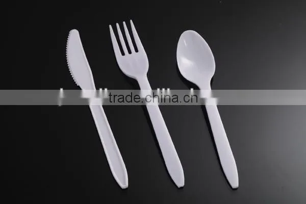 ecofriendly silver tableware plastic knife fork spoon