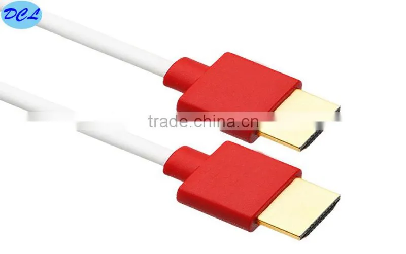 1M White Slim hdmi cable