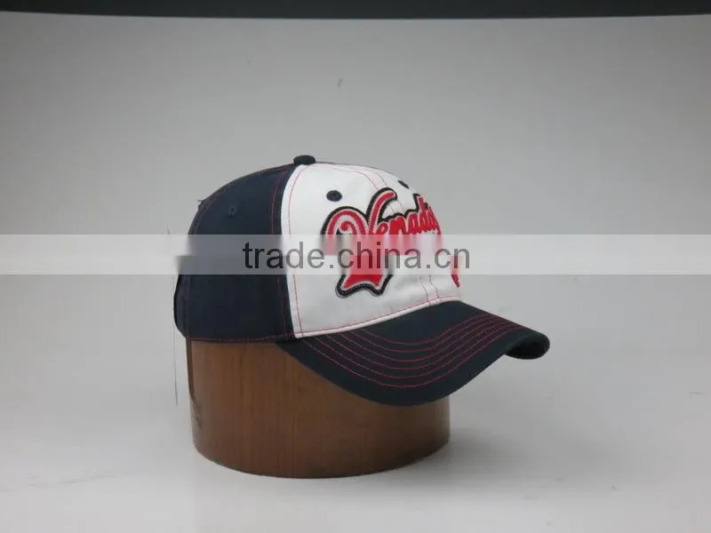 Washed cap with embroidery, bold thread washed cap, high quanlity cap