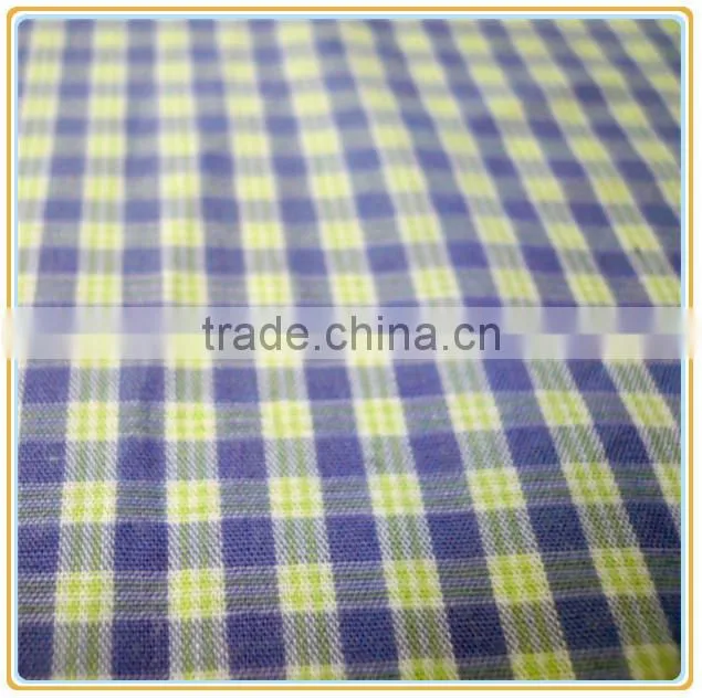 100% Cotton Combed Yarn Dyed Fabric with Small Checks