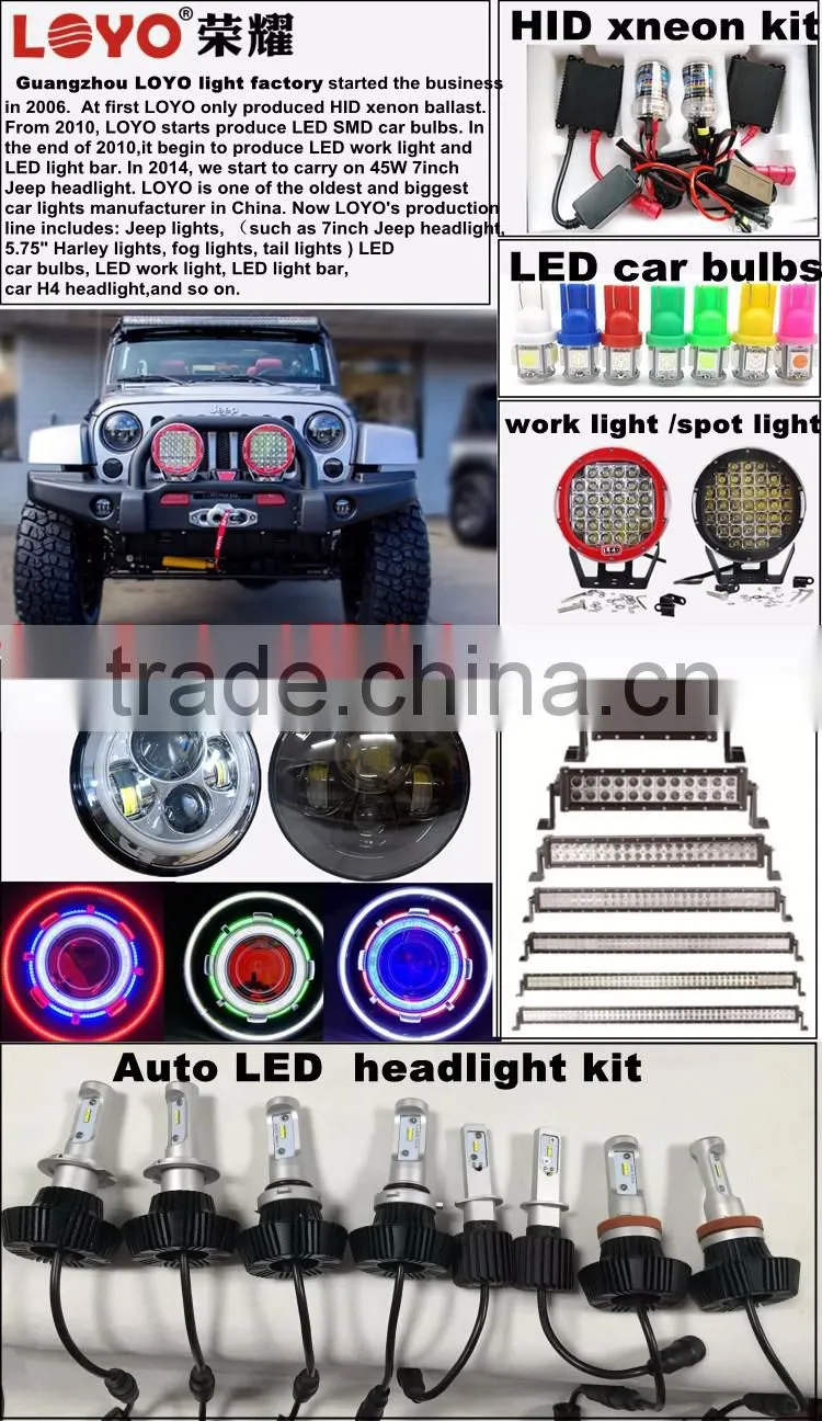 12V 35W 55W 9-32V hid driving light work light 75W 7 inch hid spot light 4x4