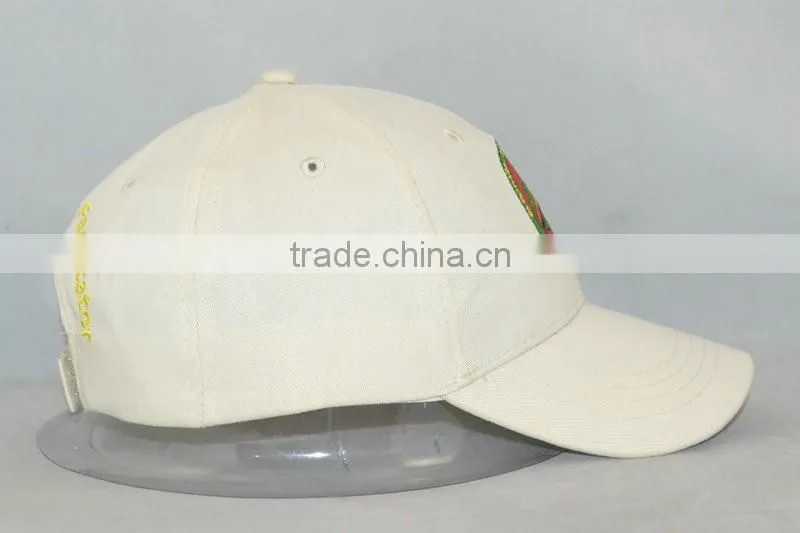 Guangzhou hat factory professional custom 6 panel / 100% cotton / / embroidery logo/khaki baseball cap
