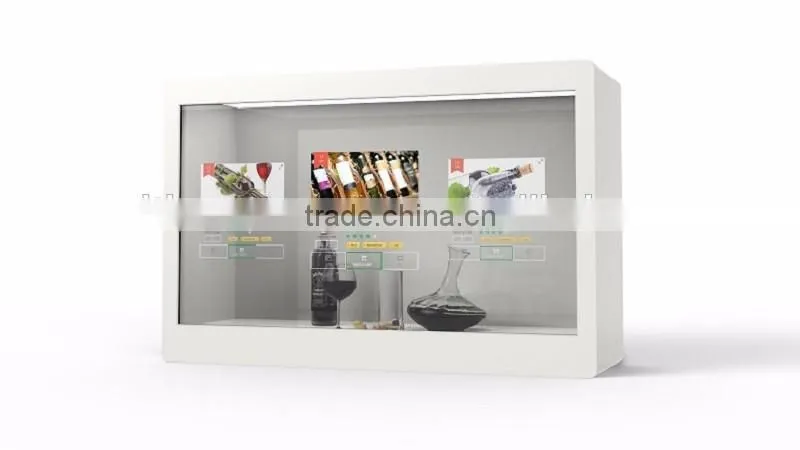 EKAA 15inch transparent lcd showcase, display by USB, support customize