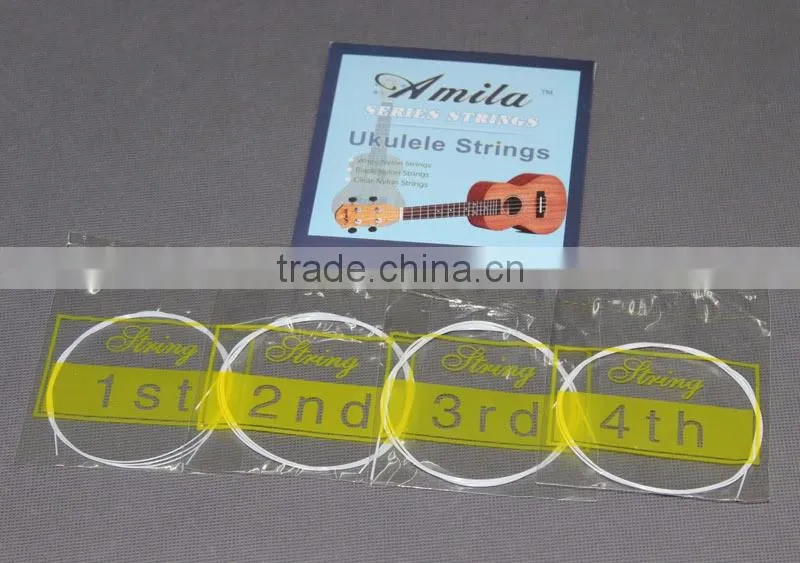 Amola Ukulele Strings Soprano Concert Tenor 21" 23" 26" Ukulele Strings (Paper Box Pack,Black White Clear Choose)