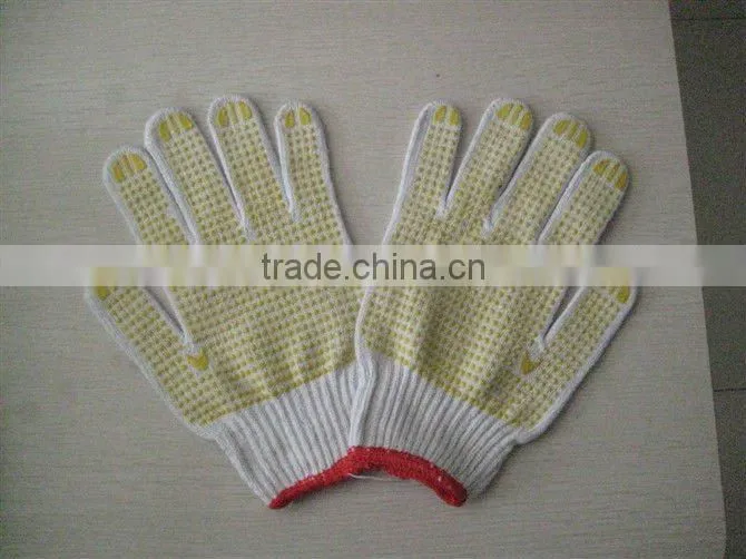 protective PVC dotted gloves