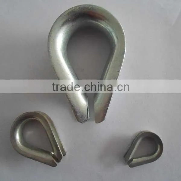 Electric Galvanized/ Stainless steel marine rope thimble DIN6899B