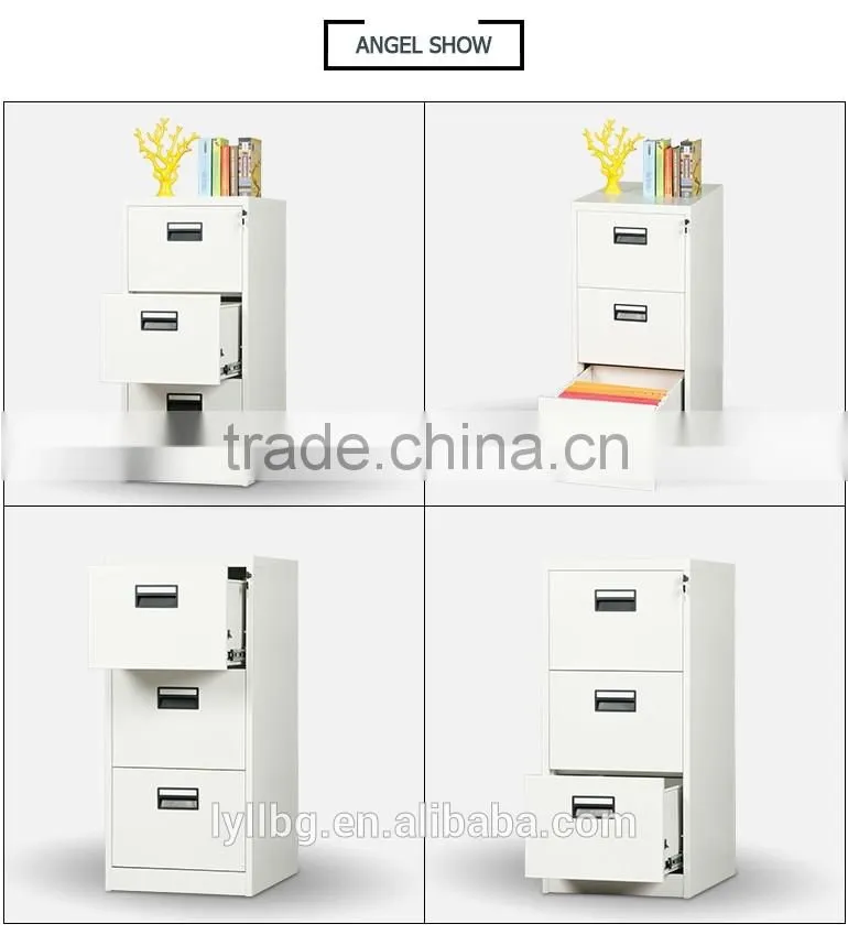 Metal vertical 3 drawer metal file cabinet metal instrument cabinet for sale