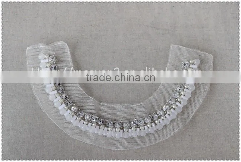 Latest design crystal rhinestone beaded collars, handmade elegant rehinestone beaded necklace