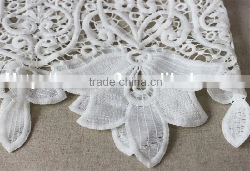 high quality big lily flower pattern polyester kintted embroidery vest for wholesale