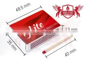 Wooden Safety Match Boxes with Popular Splints