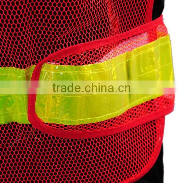 Hot Sale Red Yellow High Visibility Conspicuity Vest Warning Safety Working Clothes Reflective Safety Clothing