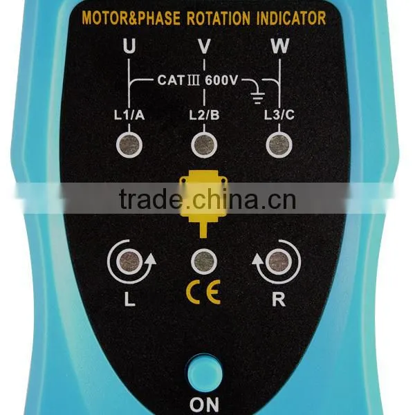 Motor 3 Phase Rotation Sequence Indicator Conveyors Pumps Rotary Portable Tester