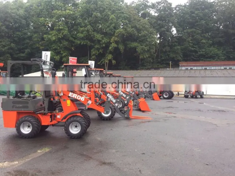 Everun New 1.6 Ton Articulated Mini Loader With 4 in 1 Bucket