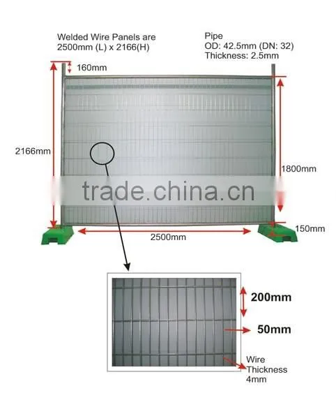 galvanized speed temporary fence for event china manufacturer