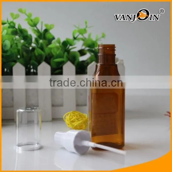 80ml Square Amber Refillable Mist Perfume Spray Bottle Cosmetic Atomizers