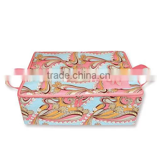 dragon printed large storage box case nonwoven fabric storage box container with zipper
