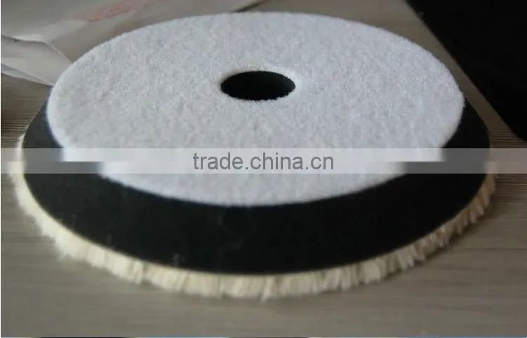 Bevel Edge Wool + foam car polishing pad / adhesive foam pads