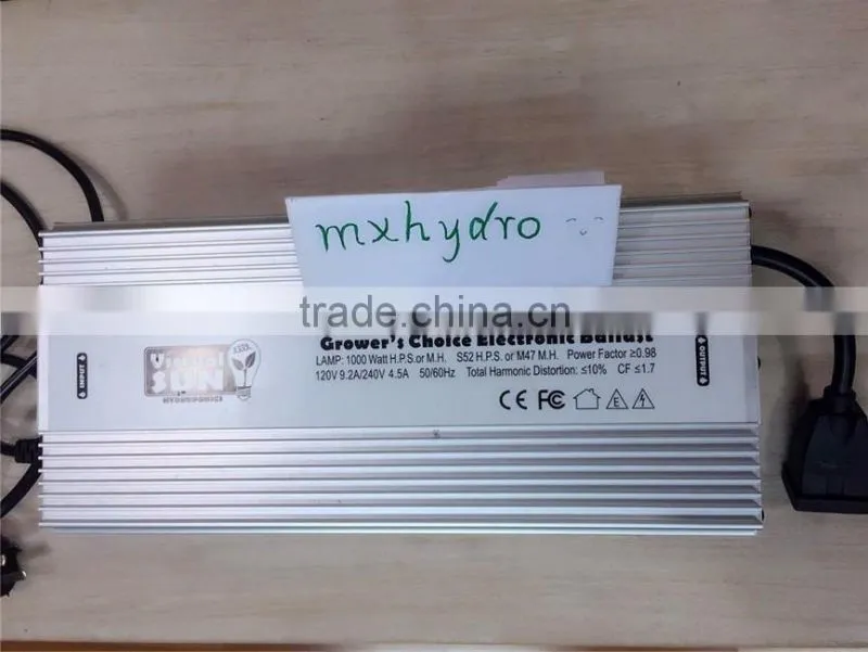 Electronic Ballast 1000 Watt with Cooling Fan for Hydroponics
