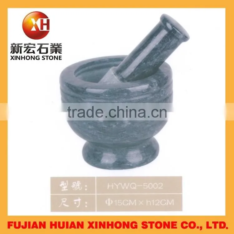 natural stoneware bowl and mortar with pestle for home usage