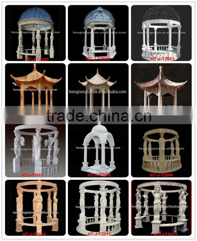 Garden Marble Gazebo With Six Pillars