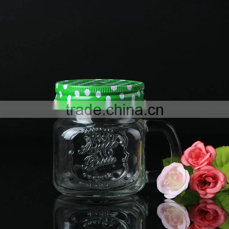 Alibaba express wholesale Embossed Wholesale mason jars 250ml