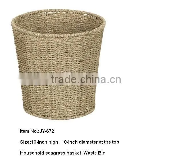 Seagrass weaving basket wall basket with handle