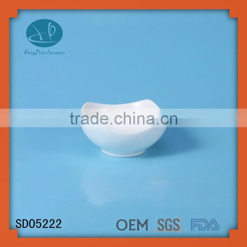 Triangular Bowl,triangle bowl,wholesale white ncie design hotel restaurant use porcelain ceramic dinner salad bowl